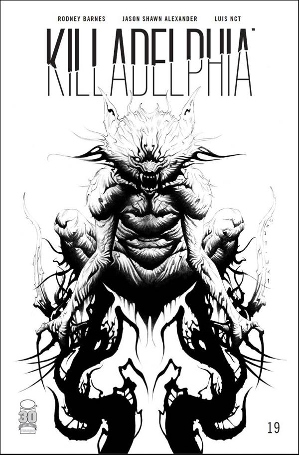 Killadelphia issue 19-G Jae Lee 1:50 Black & White Cover