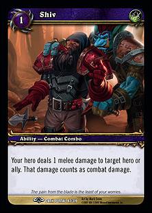 World of Warcraft: Through the Dark Portal (Base Set) card 87 Shiv
