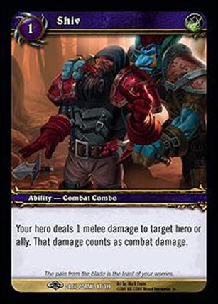 World of Warcraft: Through the Dark Portal (Base Set) card 87 Shiv