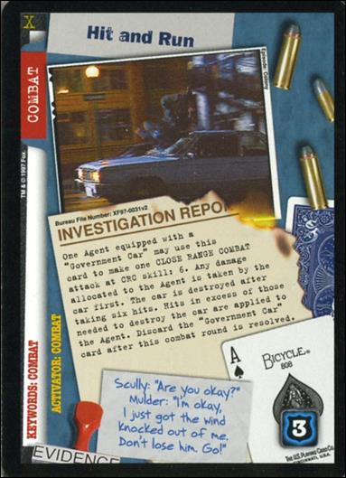 X-Files: The Truth Is Out There (Base Set) card XF97-0031v2 Hit and Run