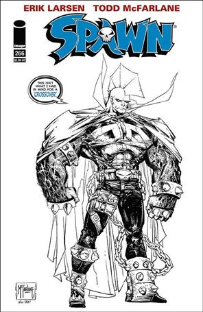 Spawn issue 266-D Todd McFarlane Black and White Cover