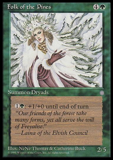Magic the Gathering: Ice Age (Base Set) card 235 Folk of the Pines