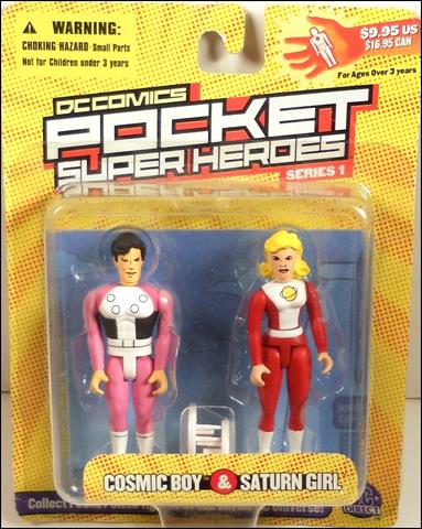 DC Comics Pocket Super Heroes (Series 1) figure 8 Cosmic Boy & Saturn Girl