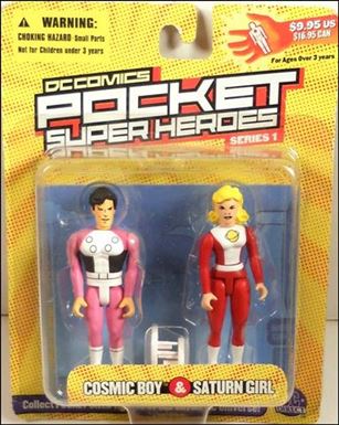 DC Comics Pocket Super Heroes (Series 1) figure 8 Cosmic Boy & Saturn Girl