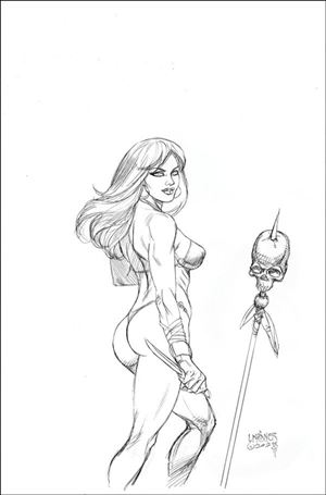 Fire and Ice issue 5-H Joseph Michael Lisner B&W Virgin 1:20 Cover