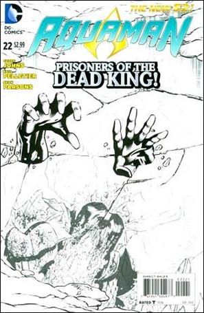 Aquaman (2011) issue 22-B 1:25 Black and White Cover