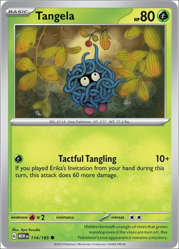 Pokemon: Scarlet & Violet - 151 (Base Set) card 114/165 Tangela