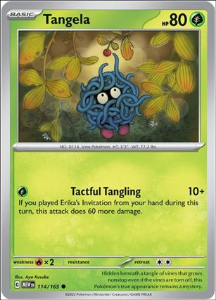 Pokemon: Scarlet & Violet - 151 (Base Set) card 114/165 Tangela