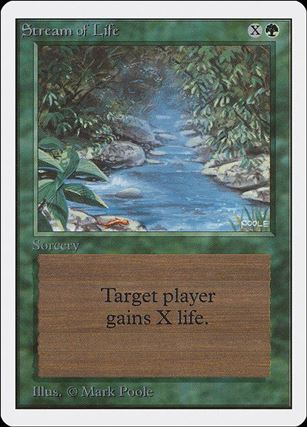 Magic the Gathering: Unlimited (Base Set) card 218 Stream of Life