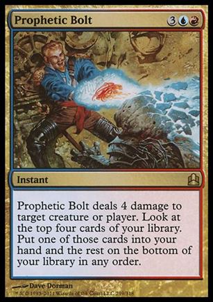 Magic the Gathering: Commander (Base Set) card 219 Prophetic Bolt