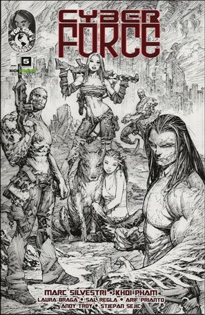 Cyberforce (2012) issue 5-B Marc Silvestri Kickstarter Sketch Cover