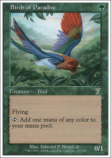 Magic the Gathering: 7th Edition (Base Set) card 231 Birds of Paradise