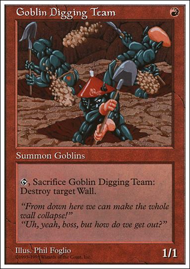 Magic the Gathering: Anthologies (Base Set) card 31 Goblin Digging Team