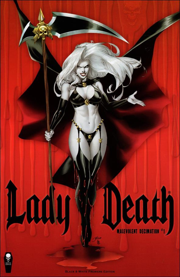 Lady Death: Malevolent Decimation (2020) issue 1-B Diego Bernard Black & White Premiere Edition