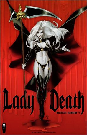 Lady Death: Malevolent Decimation (2020) issue 1-B Diego Bernard Black & White Premiere Edition