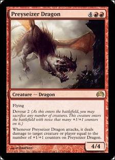 Magic the Gathering: Planechase 2012 Edition (Base Set) card 50 Preyseizer Dragon