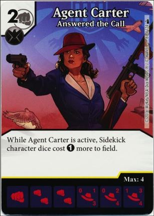 Marvel Dice Masters Deadpool card 81 Agent Carter:  Answered the Call
