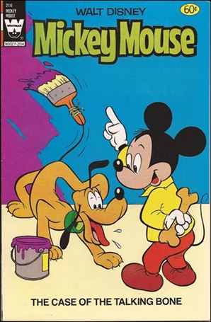 Walt Disney's Mickey Mouse issue 216-B White Whitman Cover