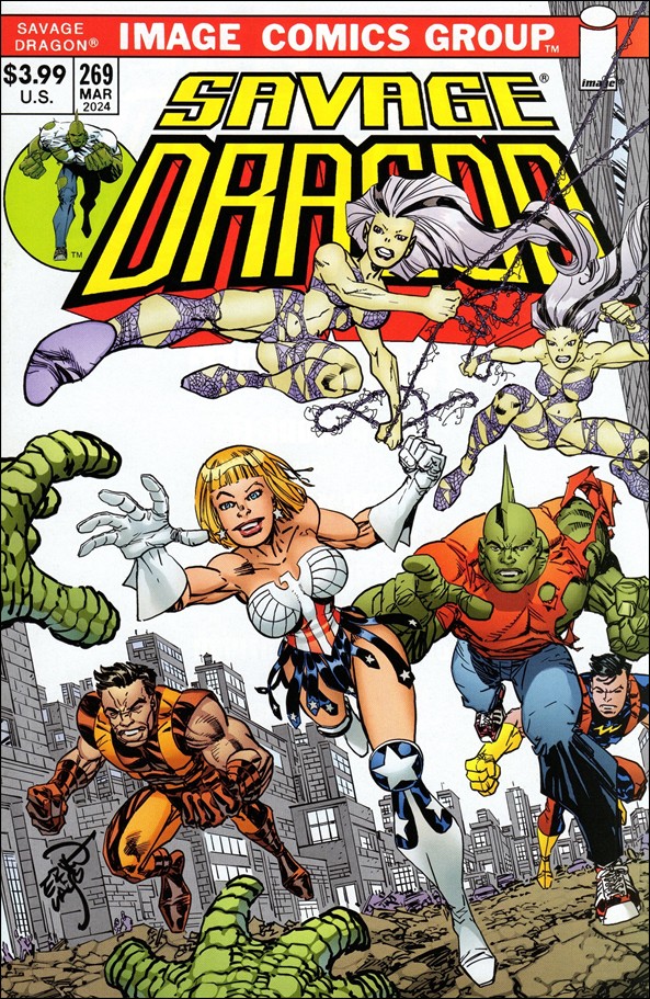 Savage Dragon (1993) issue 269-B Erik Larsen Retro Trade Dress Cover