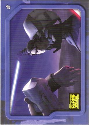 Star Wars: The Clone Wars Trading Card Stickers (Base Set) card 79 Anakin vs. Dooku