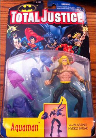 Total Justice figure 2-B Aquaman (Blasting Hydro Spear) Gold Armor Variant