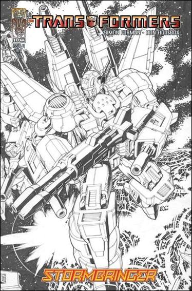 Transformers: Stormbringer issue 1-C Don Figueroa Black & White Wraparound Cover 1:25