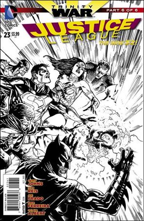 Justice League (2011) issue 23-E Doug Mahnke 1:100 Black & White Connecting Cover
