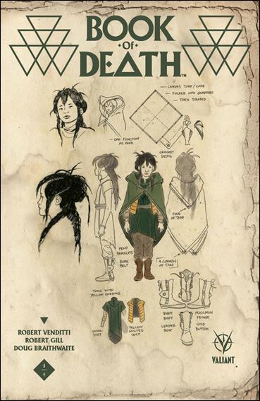 Book of Death issue 1-E Paolo Rivera 1:10 Character Design Cover