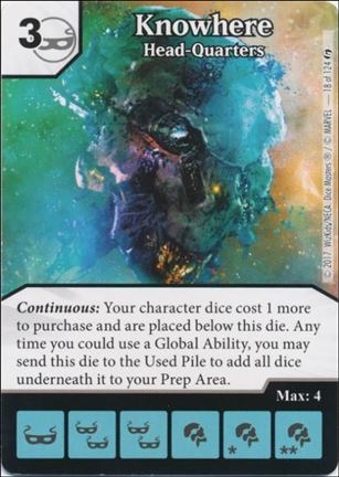 Marvel Dice Masters Guardians of the Galaxy  card 18 Knowhere: Head-Quarters
