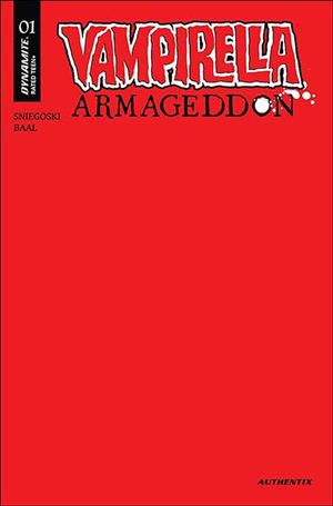 Vampirella: Armageddon issue 1-U Blank Red Authentix Sketch Cover