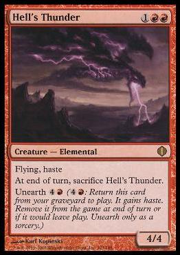 Magic the Gathering: Shards of Alara (Base Set) card 103 Hell's Thunder