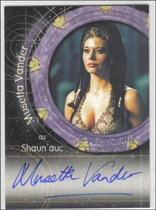 Stargate SG-1: Season 6 (Autograph Subset) card A33 Musetta Vander as Shaun'auc (Case Topper)