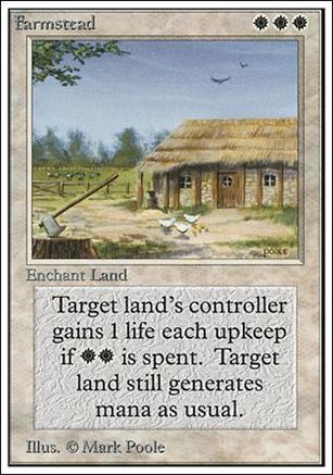 Magic the Gathering: Unlimited (Base Set) card 20 Farmstead