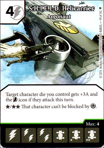Marvel Dice Masters Age of Ultron  card 99 S.H.I.E.L.D. Helicarrier: Argonaut