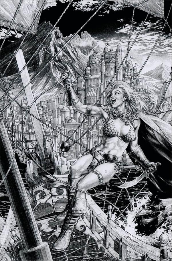 Red Sonja (2021) issue 3-J Jay Anacleto 1:15 Black & White Virgin Cover