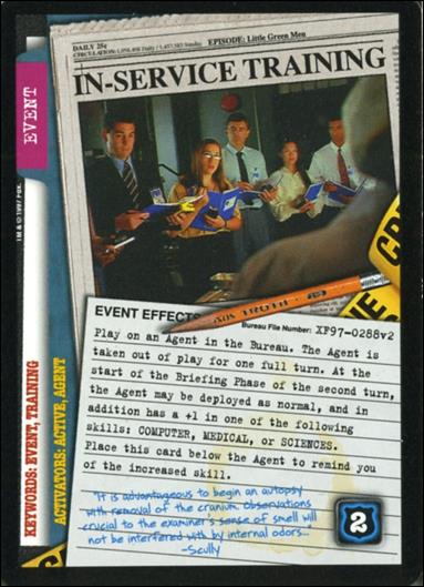 X-Files: The Truth Is Out There (Base Set) card XF97-0288v2 In-Service Training