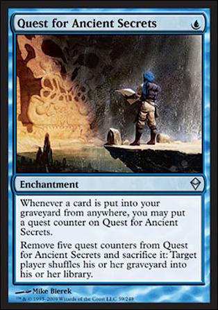 Magic The Gathering: Zendikar (Base Set) card 59 Quest for Ancient Secrets