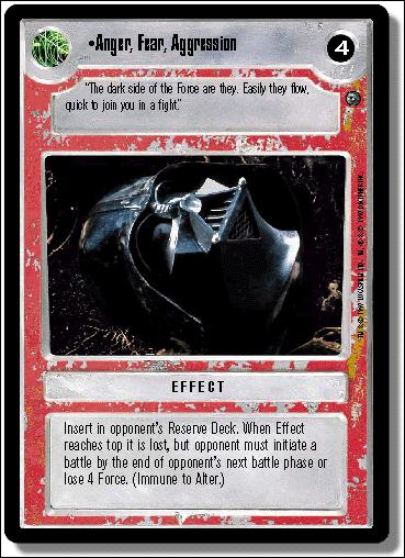 Star Wars: Dagobah Limited (Base Set) card 106 Anger, Fear, Aggression