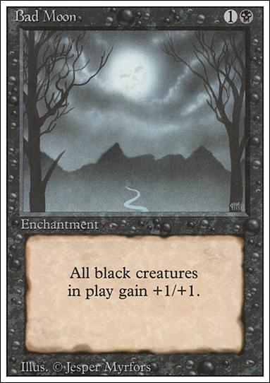 Magic the Gathering: Revised (Base Set) card 94 Bad Moon