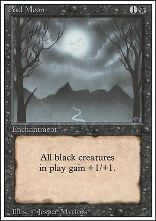 Magic the Gathering: Revised (Base Set) card 94 Bad Moon