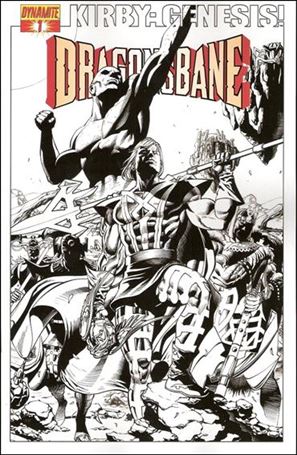 Kirby: Genesis - Dragonsbane issue 1-B Jack Herbert Black & White Cover