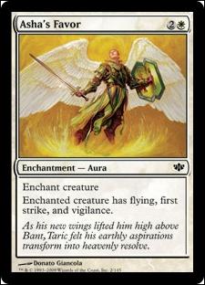 Magic the Gathering: Conflux (Base Set) card 2 Asha's Favor