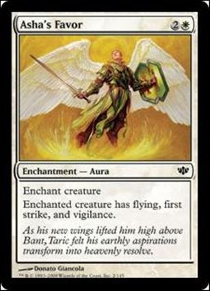 Magic the Gathering: Conflux (Base Set) card 2 Asha's Favor