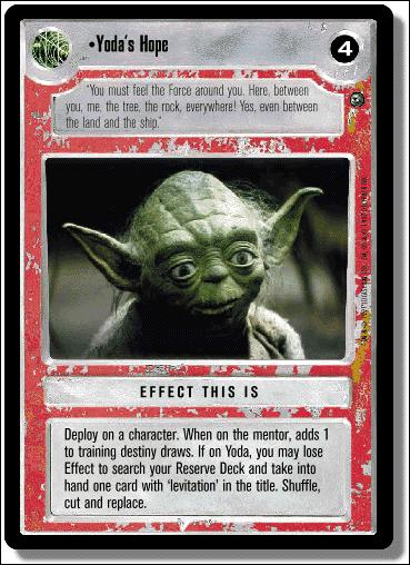 Star Wars: Dagobah Limited (Base Set) card 127 Yoda's Hope