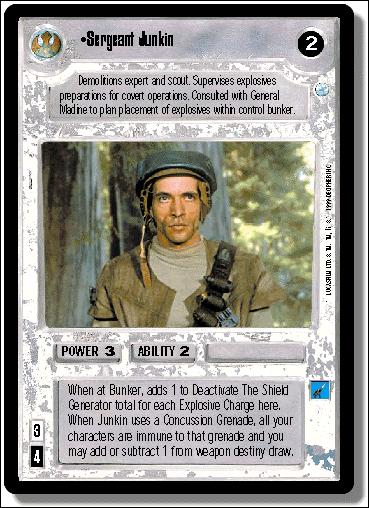 Star Wars: Endor Limited (Base Set) card 123 Sergeant Junkin