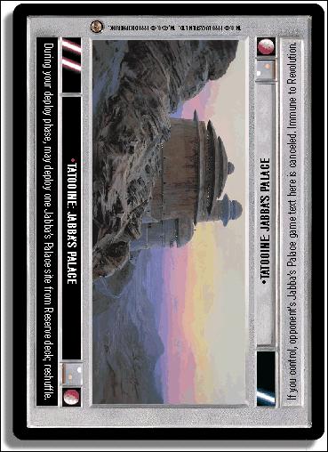 Star Wars: Jabba's Palace Limited (Base Set) card 80 Tatooine: Jabba's Palace