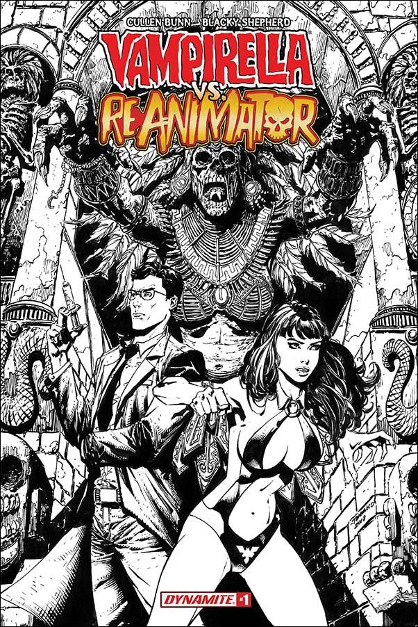 Vampirella vs Reanimator issue 1-G Johnny Desjardins 1:20 Black & White Cover