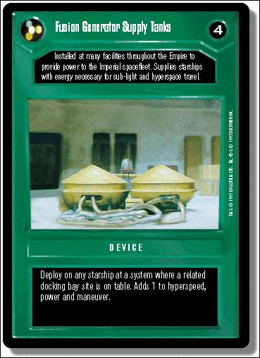 Star Wars: Premiere Limited (Base Set) card 41 Fusion Generator Supply Tanks