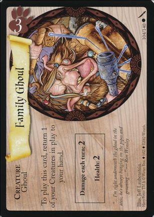 Harry Potter: Chamber of Secrets (Base Set) card 104 Family Ghoul