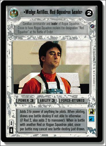 Star Wars: Death Star II Limited (Base Set) card 122 Wedge Antilles, Red Squadron Leader
